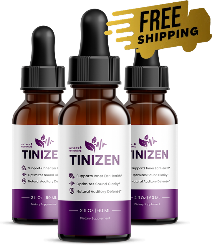 Tinizen ear health support drops, three bottles